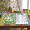 Compra direta transfronteiriça de 10 folhas/pacote de pôsteres para colorir com tema de floresta tropical, livros de desenho de exploração divertidos, papel de colorir educativo para crianças