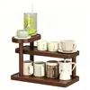 Prateleira de Armazenamento para Mesa Suporte para Copos para Mesa de Jantar Bancada Estação de Trabalho Copo de Água Xícara de Café Conjunto de Chá Suporte Pequeno para Copos na Mesa