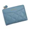 Billetera corta de moda con nuevo patrón de diamantes, 80% de descuento, monedero, billetera con múltiples ranuras para tarjetas
