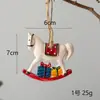 Colgante Pequeño de Resina Navideña Decoración de Árbol de Navidad Accesorios Colgantes Colgante Pequeño Navideño Estilo Retro Americano Decoraciones Navideñas