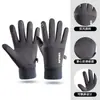 Luvas de ciclismo femininas, novo modelo de inverno 2025, forradas com fleece, quentes, à prova de vento, sem dedos, para proteção contra o frio ao andar de bicicleta ou bicicleta elétrica no inverno