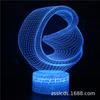 Série abstrata de suprimento transfronteiriço luminária de noite 3D colorida controle remoto toque lâmpada de mesa lâmpada de presente lâmpada visual criativa
