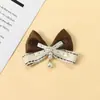 Nuevas Decoraciones de Lazo de Cinta de Encaje y Perlas Estilo Coreano Accesorios para el Cabello Bolsas de Ropa Accesorios de Tela