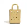 Mini Bolsa Pequeña de Playa Eva con Agujeros Bolso Cruzado Casual Bolso de Mano Impermeable Anti-Pérdida Viaje DIY Bolsa de Gelatina