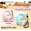 Garrafa de água popular de aço inoxidável para cães e gatos de estimação transfronteiriça, dispensador de água portátil dobrável retrátil para uso externo de grande capacidade