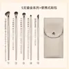 Set de 15 brochas de maquillaje doradas Cangzhou, brocha para difuminar sombras de ojos, brocha para sombra de nariz, brocha para colorete, brochas de maquillaje portátiles con bolsa para brochas