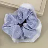 Anillo para el Cabello de Encaje Grande para Niña, Anillo para el Cabello de Intestino Grande, Cuerda para el Cabello de Encaje Doble Oversized, Simple, Combina con Todo, Adorno para la Cabeza