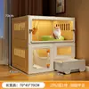 Villa para Gatos con Inodoro Integrado Cama para Gatos de Interior Jaula para Gatos Espacio Grande Casa para Gatos Armario Pequeño para Gatos Jaula Vacía