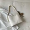 Bolso de Cubo Tejido a Mano de Moda Bolso de Hombro Elegante de Nicho Trendy Nuevo Bolso Tote Plisado Bandolera