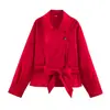 Chaqueta Cortavientos Elegante y de Moda para Mujer, Estilo Europeo y Americano Transfronterizo, Venta al por Mayor, Doble Botonadura 5063714