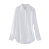 Nueva Camisa de Estilo Casual de Algodón Puro para Mujer para Principios de Otoño, Estilo Ropa de Trabajo, con Tecnología Anti-Arrugas de Alta Densidad y Elegante Cuello Solapa, Manga Larga