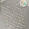 Pegatinas de uñas en inglés cursiva europeas y americanas, adhesivas planas, versátiles pegatinas de arte de uñas en inglés para DIY, accesorios, modelo DH