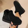 Botas de Nieve de Suela Gruesa Tallas Grandes para Mujer 2026 Llegada Nueva de Invierno Comercio Exterior Aterciopeladas Engrosadas Calidez Protección contra el Frío Botas de Nieve para Mujer