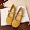 Sapatos Femininos de Salto Baixo Redondos com Bico Redondo Estilo Ballet Vintage Nicho Nova Coleção Primavera e Outono 2025 Estilo Francês Sapatos Planos de Fada Mary Jane