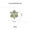 Joyería para Piercing de Guangdong F136 Aleación de Titanio Chapado en Platino Flor de Seis Pétalos Zirconia Clavo para Hélice de Oreja Joyería para Piercing de Grado de Implante