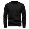 2025 Novo Outono e Inverno Transfronteiriço Pulôver Masculino Tricot Forrado de Lã Espessado Casual Gola Redonda Quente Tricot Básico para Homens