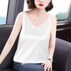 Camisola Sexy de Cuello en V para Mujer Verano Nuevo Estilo Estilo Francés para Usar Interior y Exterior Versátil Estilo Extranjero Reductor de Edad Sin Mangas