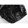 Chaqueta de Cuero PU Retro de Marca Americana Tendencia Nandchn para Hombres y Mujeres, Chaqueta de Motociclista Holgada con Solapa J10075