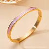 Pulseira de Aço Titânio Menina Sentido Avançado Pulseira de Gotejamento de Óleo Moda Transfronteiriça Europeia e Americana Pulseira do Círculo de Pequena Fragrância