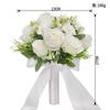 Buquê de Noiva, Casamento com Tema de Floresta em Estilo Ocidental, Buquê de Dama de Honra + Corsage de Casamento, Conjunto Completo para Família, Flores de Seda Branco Champagne