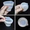 Herramienta DIY contenedor taza medidora vela yeso epoxi taza mezcladora conveniente silicona plegable Taza molde venta caliente transfronteriza