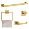 Conjunto de Porta-Toalhas Preto Aço Inoxidável Acessórios para Banheiro Porta-Papel Higiênico Barra de Toalha Ferramentas para Banheiro Acessórios