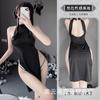 Lencería sexy Cheongsam, vestido largo con abertura en la cadera, ropa de dormir de verano para mujer, alta elasticidad, talla grande, uniforme para juegos de rol 1020
