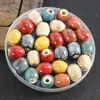 Pulsera de cuentas de cerámica de forma especial estilo retro accesorios cuentas ovaladas pequeñas cuentas sueltas hechas a mano pulsera accesorios diy venta al por mayor