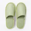 Pantuflas Desechables de Algodón y Lino para Hotel, Hospitalidad en Casa, Portátiles, Engrosadas, Antideslizantes, Media Tapa, Todo Incluido, Pantuflas para Huéspedes Personalizadas
