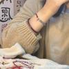 Libro Caperucita Roja Cinco Emperadores Dinero Cuerda Roja Pulsera de Transferencia de Campana Este Año de Vida Ajustable Estilo Retro Chino Cuerda de Mano Tejida