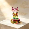 Ornamento Rotativo dos Doze Signos do Zodíaco de Cristal Atrai Riqueza e Sorte Decoração de Mesa de Escritório Presente para Ano do Zodíaco Presente Criativo