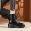 Botas Martin gruesas de suela gruesa con forro polar para mujer, nuevas de otoño e invierno 2026, Chelsea de moda y populares, que aumentan la altura, botines delgados y ligeros