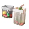 Estante Plegable para Basura Estante de Almacenamiento Montado en la Pared Cubo de Basura Gabinete de Cocina Portarrollos de Bolsa de Plástico Retráctil Almacenamiento Plegable