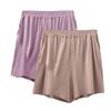 Pantalones cortos de verano para mujer, de modal, talla grande, con bolsillos, antiluz, de tres piezas, de cintura alta, informales, para el hogar, paquete de 2