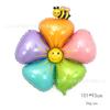 Nuevo Globo Grande Colorido de Margaritas de Cinco Pétalos de Película de Aluminio Flor Arreglo de Escena Decoración para Fiesta de Cumpleaños Infantil
