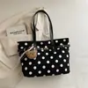 Bolso de Lunares de Moda para Mujer 2026 Nuevo Bolso de Hombro de Gran Capacidad para el Trabajo Bolso Tote Vintage de Gamuza de Mano