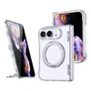 Funda para Apple iPhone Duo con Soporte Magnético Giratorio, Protección de Bordes y Cubierta Protectora Plegable de 18 Pliegues