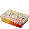 Caja de almacenamiento de cuentas acrílicas, botella de herramienta especial para dispensar, caja cuadrada pequeña transparente, alta transparencia, caja dispensadora engrosada