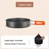 Panela de Acampamento ao Ar Livre Equipamento Completo de Cozinha ao Ar Livre Conjunto de Chaleira de Cozinha Conjunto de Panelas Suspensas Bule Suprimentos para Piquenique