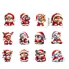 Transfronterizo Nuevo Producto Madera Impresión UV Colgante Navideño Hecho a Mano Colgante Decoración de Animales de Papá Noel