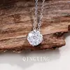 Lámpara Colgante de Moda Transfronteriza Más Vendida Octogonal Corte Milenio Rosa Zirconia Lujo Simple Versátil Collar para Clavícula Accesorio para Mujer