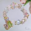 Pulsera de Conejo de Cristal para Mujer Super Hada Hierba de la Suerte Pulsera de Perlas de Cristal de Vidrio Estilo Vacaciones Mejor Amiga Estudiante