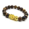 Pulsera chapada en oro Pulsera de ojo de tigre amarillo Joyería para parejas para hombres y mujeres Puesto de venta al por mayor Lugar escénico Venta caliente Regalo