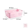 Cesta Pequeña de Almacenamiento de Escritorio, Caja de Almacenamiento de Juguetes de Plástico Espeso para Jardín de Infancia, Cesta de Almacenamiento Tejida de Estilo Japonés para Snacks del Hogar