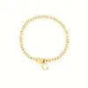 Moda Cruzada Europeia e Americana Pingente de 26 Letras Pulseira de Contas em Forma de Coração Design de Nicho Acessórios Versáteis Novo Estilo Tendência para Mulheres