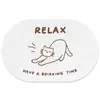 Alfombrilla absorbente de tierra de diatomeas dura de dibujos animados personalizada, alfombrilla de pie de secado rápido para baño, alfombrilla de pie antideslizante para entrada de baño y inodoro