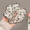 Anillo para el cabello Mermaid Ji Dachu, popular en Internet, cuerda para el cabello de organza arcoíris, accesorios para el cabello coreanos Jk Plaid Satin Hair Rope para mujeres