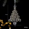 Decoraciones Navideñas Transfronterizas Lazo Acrílico Copo de Nieve Decoración de Árbol de Navidad Adornos Colgantes Decoraciones de Tira de Hielo Decoraciones para Ventanas de Navidad