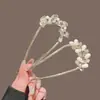 Nuevo pasador de pelo floral de perlas en forma de U estilo chino, pasador de borla de estilo antiguo de alta gama con flores, adecuado para combinar con cheongsam