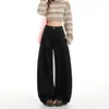Jeans Retro Americanos de Pierna Ancha para Mujer 2025 Invierno Nuevo Estilo Sueltos Adelgazantes Casuales Versátiles Pantalones Largos